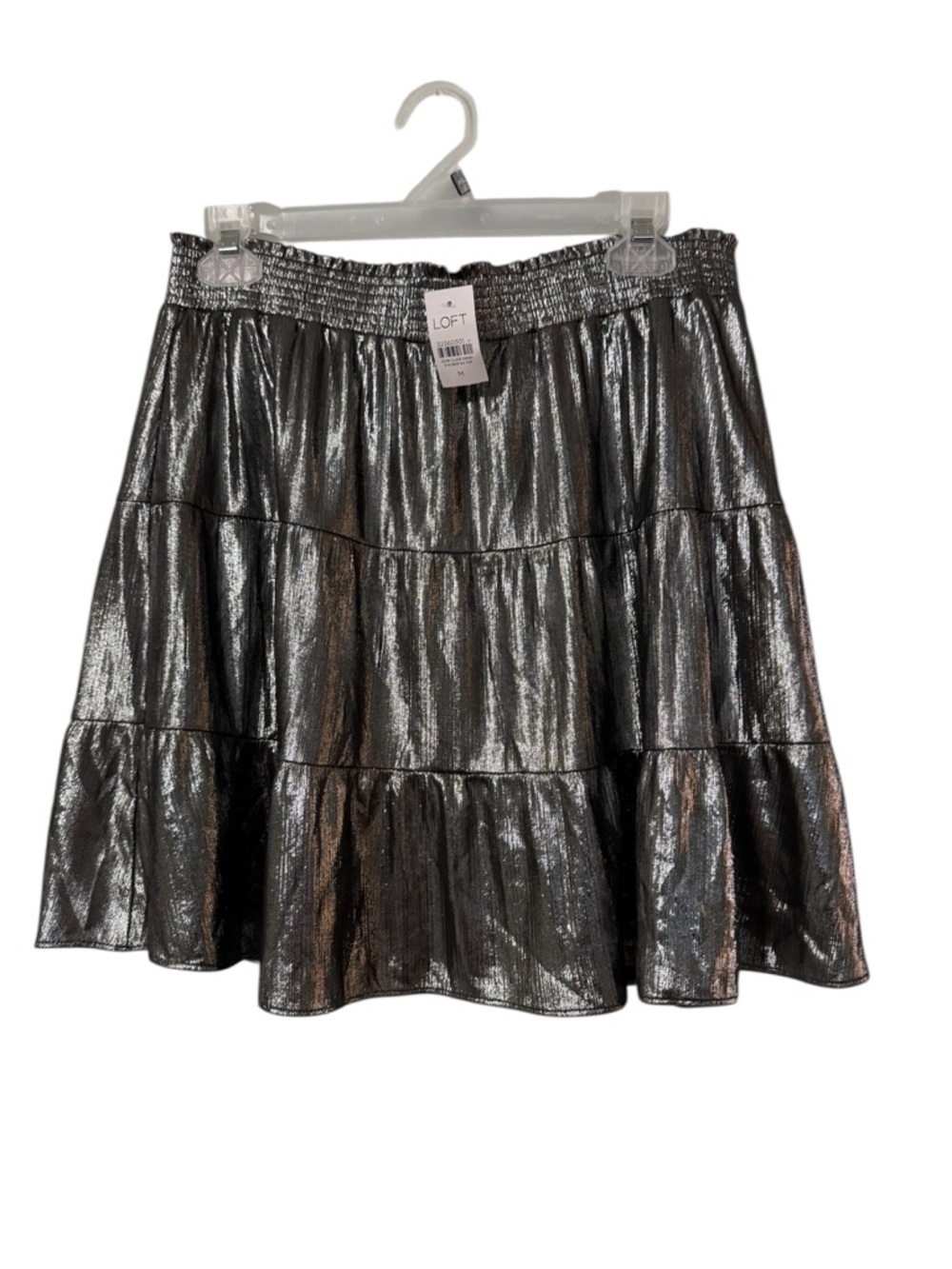 NWT LOFT Metallic Tiered Skirt – Size M–